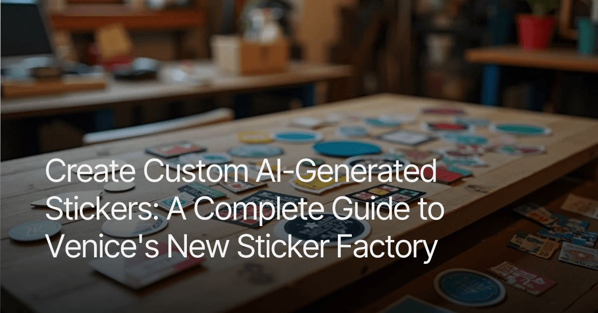 Create Custom AI-Generated Stickers: A Complete Guide to Venice's New ...