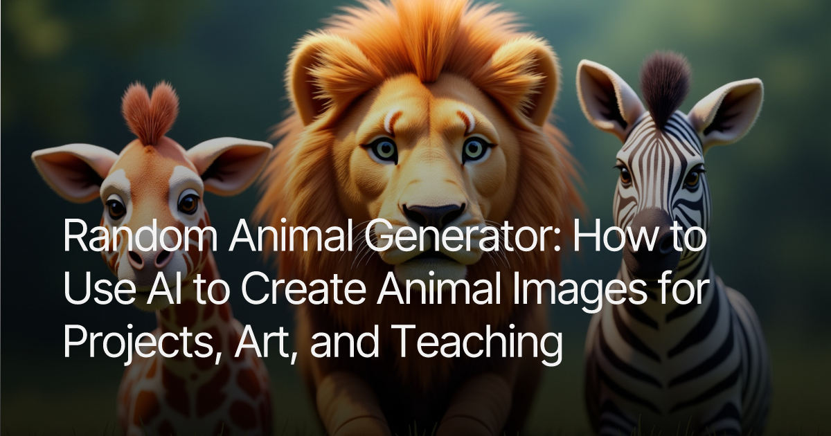 Random Animal Generator: How to Use AI to Create Animal Images for ...