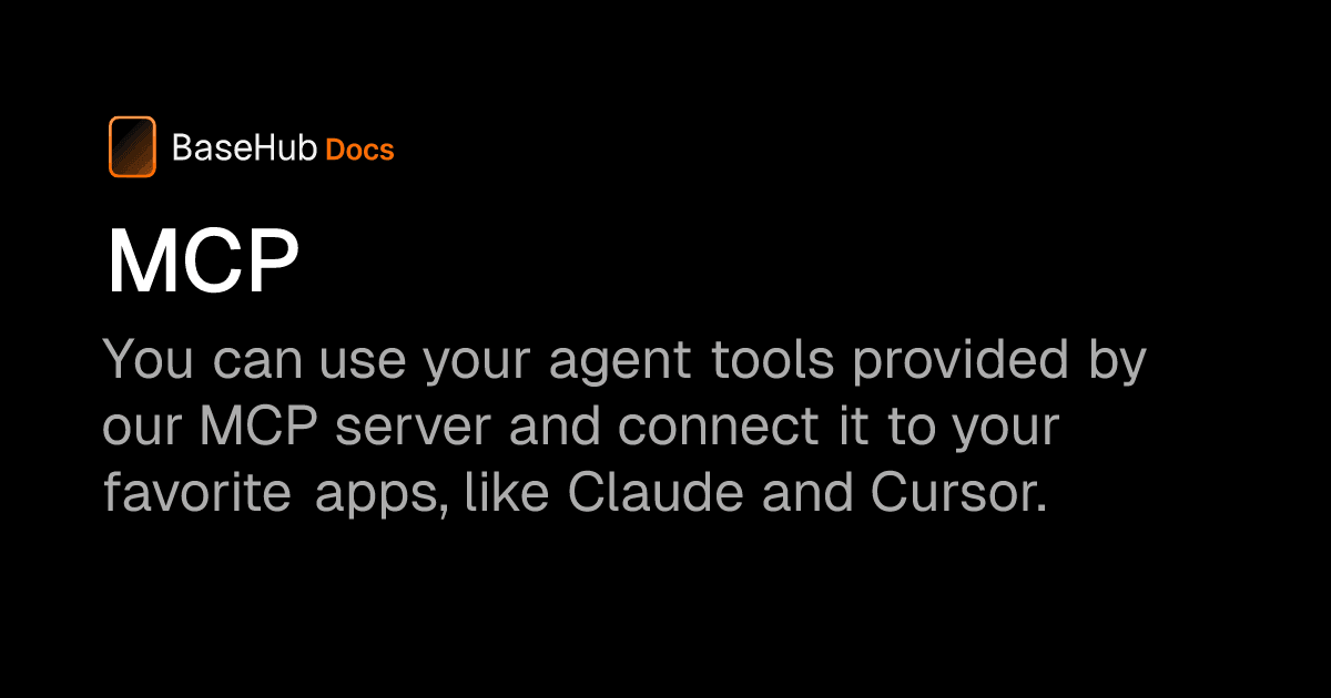 Documentation / MCP — BaseHub Docs