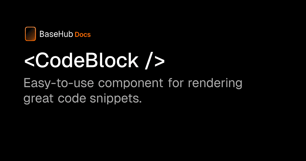 API Reference / — BaseHub Docs