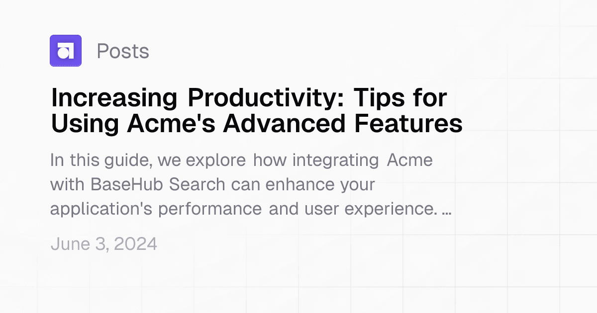Increasing Productivity: Tips for Using Acme's Advanced Features — Acme ...